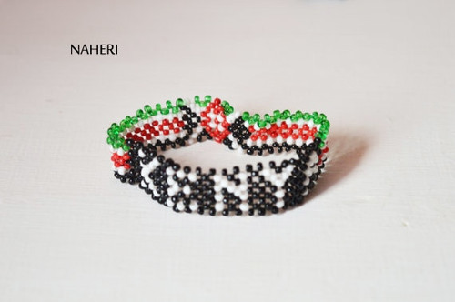 Kenyan flag wristband bracelet African jewelry