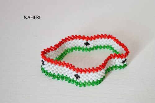 African beaded Flag bracelet Somaliland