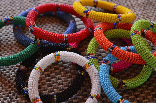 African Maasai beaded tribal bracelets/bangles