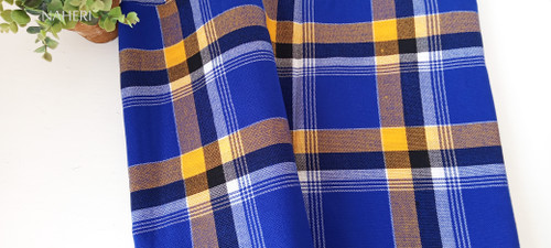 African Maasai Shuka royal blue checked naheri accessories