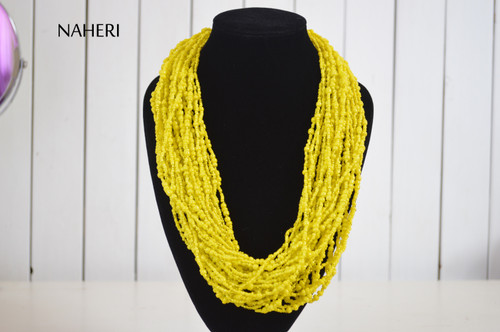 yellow chunky necklace