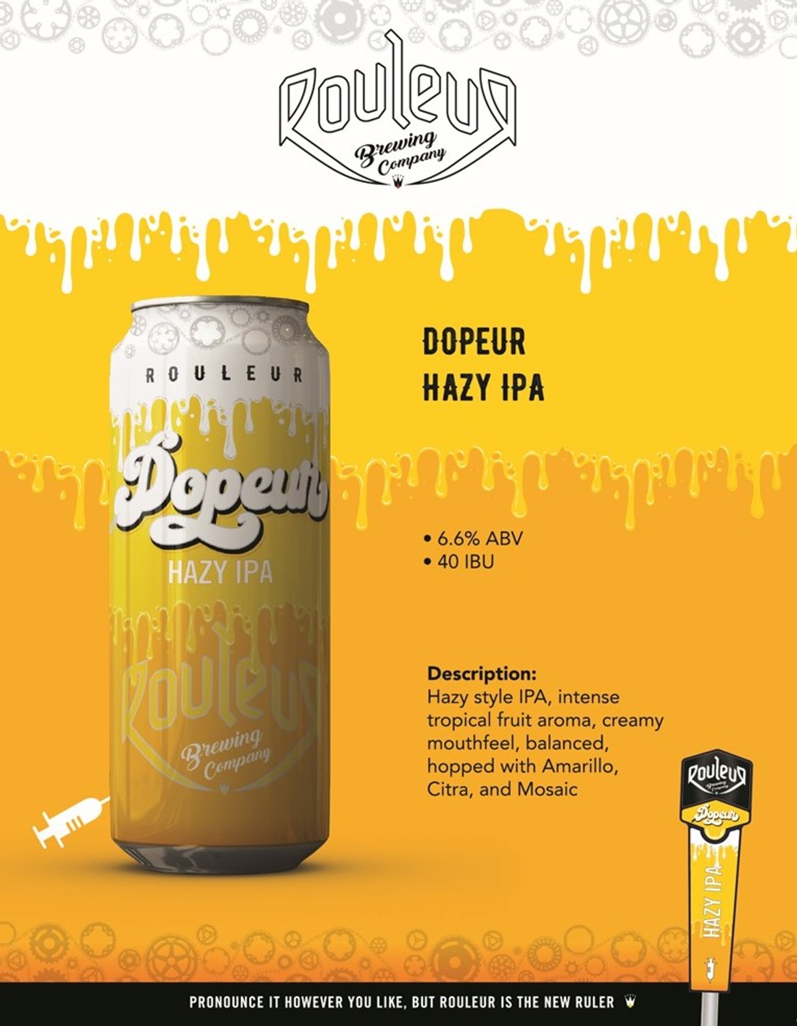 DOPEUR Hazy IPA - Rouleur Brewing Company