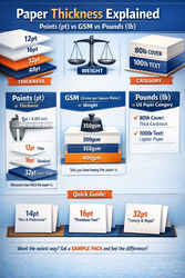 Business Card Thickness Explained: 12pt vs 14pt vs 16pt (GSM & lb Guide)