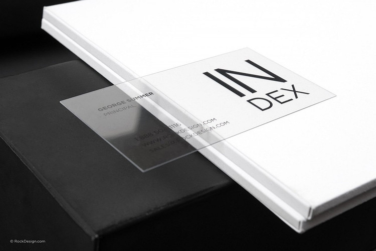 30mil Clear Plastic Business Cards