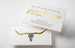 White Cotton Cards with Gold Foil Stamp and Premium Die Cut and Gold Colored Edges