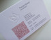 White Cotton Business Cards with Debossing
