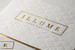 Foil Stamped Business Card  | 45pt Gold Foil Stamped Cotton Business Cards with Foil Edges and Debossing