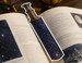 Die cut bookmark featuring antique telescope custom shape | printshaQ