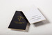 Foil Stamped Business Card | Suede Velvet 32pt Gold Foil Stamped Business Card with Painted Edges