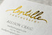 Lentille Photography gold foil business card with elegant gold script lettering on white cardstock — photographer business card example