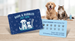 Custom pet grooming business card for Bark and Bubbles Pet Spa featuring a dog and cat logo with a built-in 10th grooming free loyalty reward program on the back.