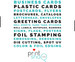 1000 32pt Silk Matte Business Card w/ 4 Foils, Embossing 1 Side and Foil Edging 