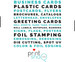 1000 32pt Duplex Business Cards w/ Blind Embossing 1 Side & Raised Black Text on Back 