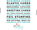 1000 32pt Silk Business Cards w/ Spot UV on Front, Embossing, Laser Die Cut & Blue (PMS 8021)  (R31125)