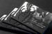 Foil Stamped Business Card | 48pt Silver Foil Business Card with Colored Edges and Laser Diecut