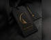 Gold foil stamped hang tags on black cardstock | printshaQ