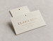 Rose gold foil stamped hang tags on ivory cardstock | printshaQ