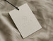 Ivory leaf blind emboss hang tag | printshaQ