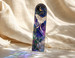 Foil stamped bookmark featuring acrylic luna moth stained glass | printshaQ