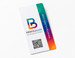 Full color brand logo QR bookmark | printshaQ