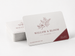 Willow & Bloom (business card + gift card set): 30mil Plastic Gift Card and Matching Business Card Set with Custom Foil Corner Accent