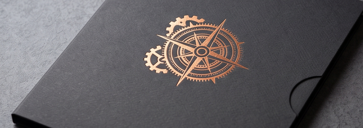 Copper foil presentation folder printing