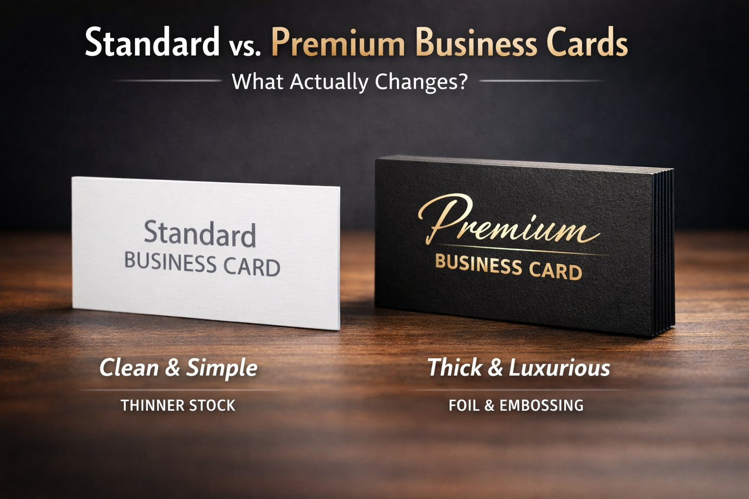 Standard vs Premium Business Cards: What Actually Changes?