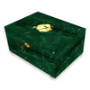 El-Septimo Trilogy Collection 100-Cigar Desktop Humidor - Emerald Marble - Exterior Front