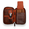 Peter James Aficionado Leather 5-Finger Cigar Case - Koral - Interior