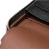 Peter James Aficionado Leather 5-Finger Cigar Case - Black and Brown - Interior Leather