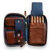 Peter James Aficionado Leather 5-Finger Cigar Case - Nautica - Interior Front