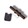 Les Fines Lames Metal Cigar Stand with Leather Case - Brown - Exterior Top with Cigar