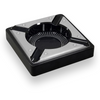 Prestige Saint Lucia Black Metal 4-Cigar Ashtray  - Exterior Front