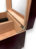 Prestige Chalet Glasstop 25-50 Cigar Desktop Humidor with Tray  - Hinges