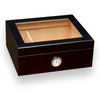 Humidor de sobremesa Prestige chalet glasstop 25-50 cigarros - negro - frente exterior