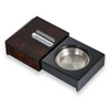 Visol Loki Sliding 1-Cigar Ashtray - with Removable Compartments - Burl Wood - Exterior Front Ashtray