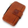 Peter James Generation IV Handmade Leather 6-Finger Cigar Case - Cognac Forest - Exterior Side