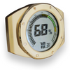 Higrometer digital gaya jam tangan Prestige - emas - sisi eksterior