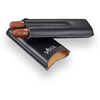 Koženkové puzdro na cigary Visol dakota čierne - 2-prstové - vonkajšie predné otvorené