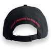 Arturo Fuente charakteristischer schwarzer Opusx-Hut aus Filz – außen auf der Rückseite