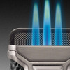 Isqueiro Colibri Ascari Torch Flame Triple Jet - Gunmetal e Preto - Chama detalhada