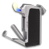 Lotus Condor Soft Flame Pipe Lighter - Black & Chrome - Cutter