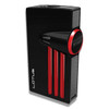 Lotus Orion Torch Flame Double Jet Cigar Lighter - Black Matte & Polished Red - Main Image