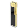 ST Dupont twiggy flat fakkel flamme sigar lighter - svart lakk og gylden - hovedbilde