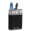 ولاعة سيجار منضدية من Vertigo Stealth Torch Flame Triple Jet - أسود وكروم - لهب