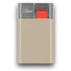 Zino Davidoff zs torch flame single jet sigarlighter - beige og rød - foran