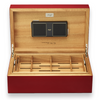 Davidoff Ambassador 80-Cigar Desktop Humidor - Leather Collection - Red - Interior