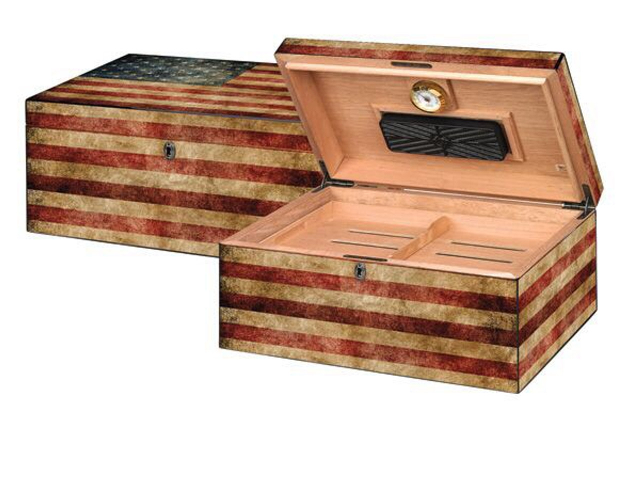 Humidor Supreme Old Glory Desktop Humidor - 100 Cigars