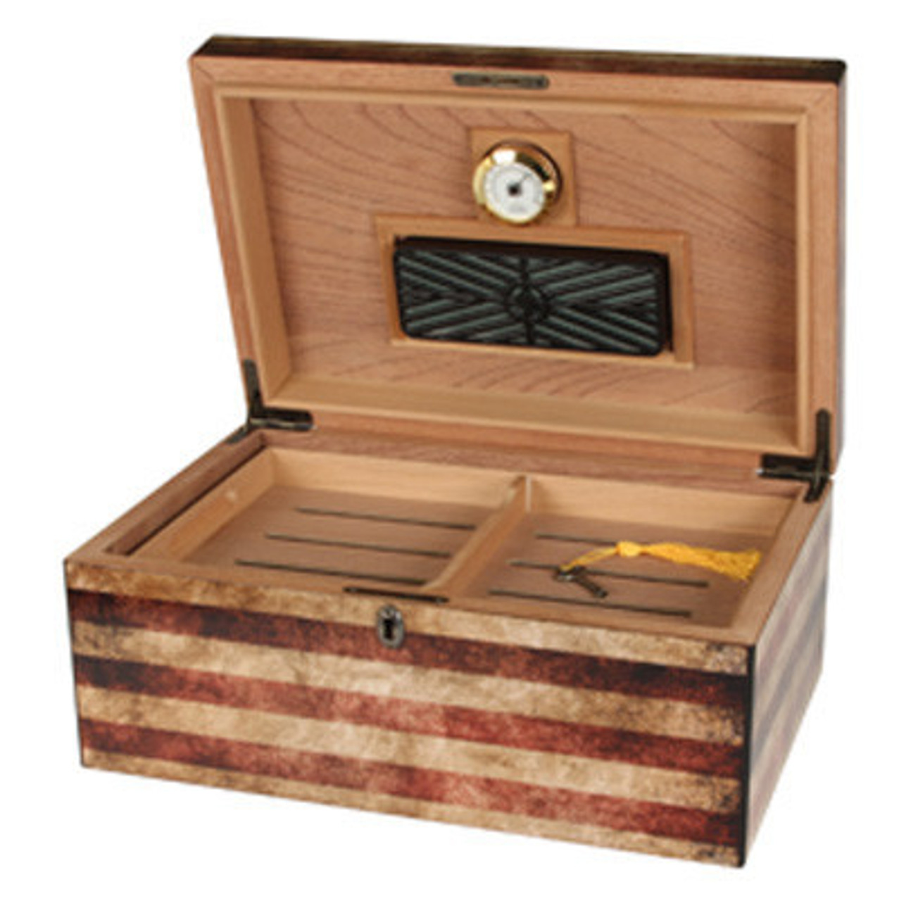 Humidor Supremeオールド グローリー デスクトップ ヒュミドール - 葉巻 100 本