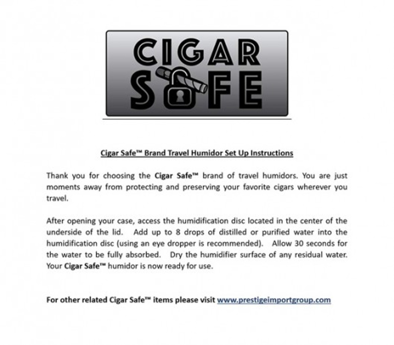 Cigar Safe 5-Cigar Travel Humidors